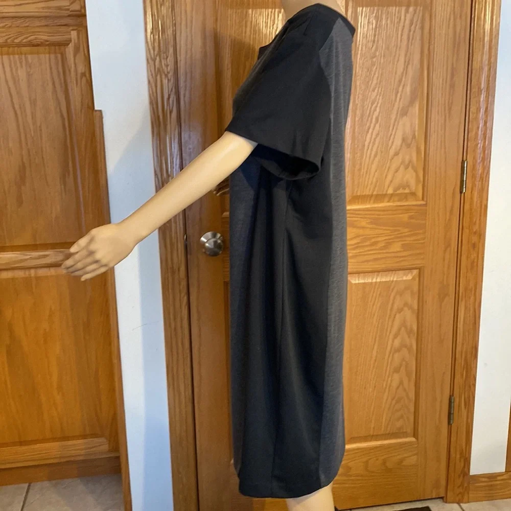 George 3X black and heather gray dress with back kick and long zipper in…